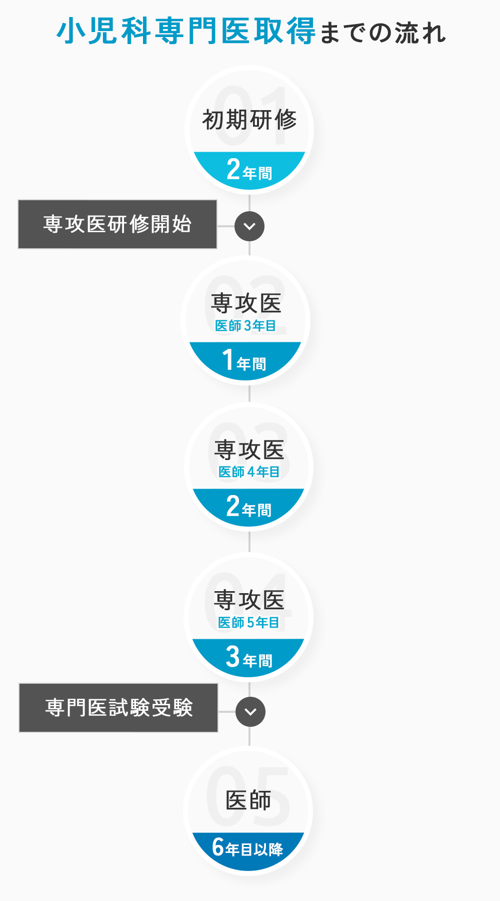 小児科専攻医取得までの流れ